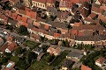  vue aérienne, éguisheim, remparts, fortifications, vignoble alsacien, haut-rhin, alsace 