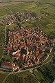  vue aérienne, saint-hippolyte, vignoble alsacien, haut-rhin, alsace 
