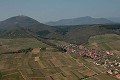  vue aérienne, château, haut-koenigsbourg, orschwiller, vignoble alsacien, bas-rhin, alsace 