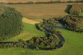  vue aérienne, Ill, méandres, ried, centre alsace, bas-rhin, alsace 