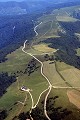  vue aérienne, hautes chaumes, hautes vosges, route des crêtes, alsace, vosges 