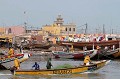  port de pêche, embarcations, saint-louis, sénégal, afrique de l'ouest 