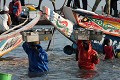  retour de pêche, joal, petite côte, sénégal, afrique de l'ouest 
