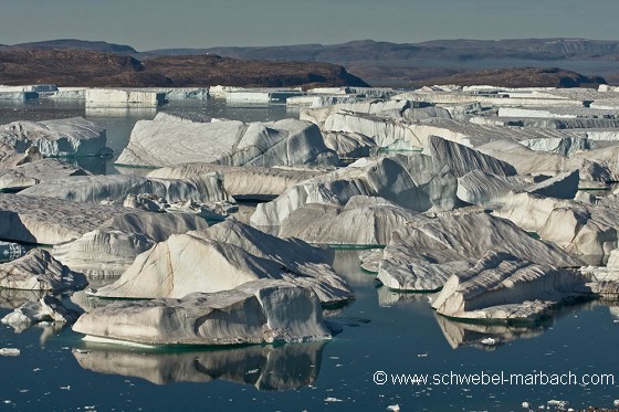 Cimetière d'icebergs - Côte Nord Est du Groenland
